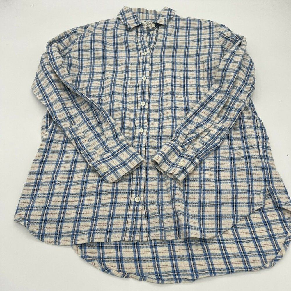 Madewell Women's Boyfriend Flannel Top Shirt XxS Small Soft Plaid
